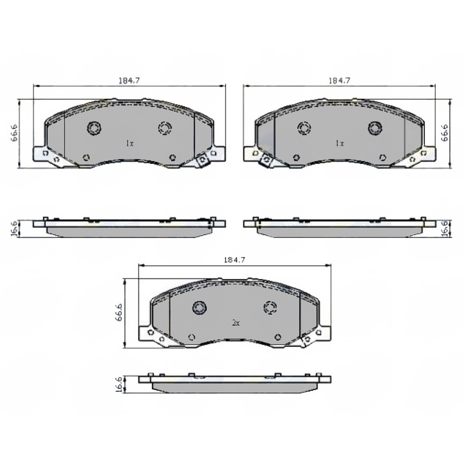 Pastillas Freno SAAB 9-5 2010-2012 Delantero 3