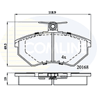 Pastillas Freno Volkswagen Passat Variant 1994-1997 Delanter 4