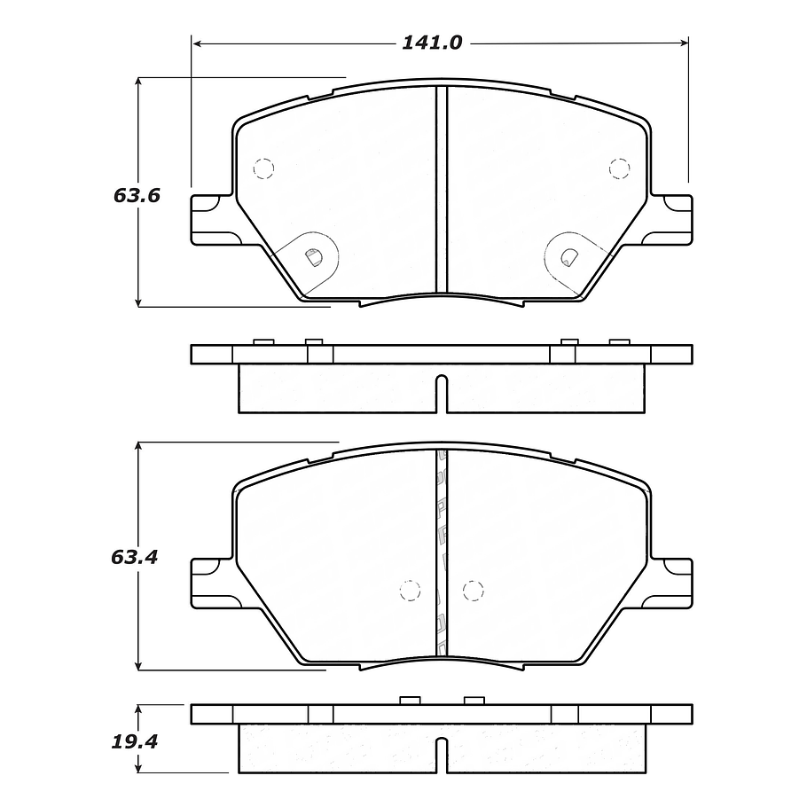 Pastillas Freno Jeep Compass 2017-2023 Delantero 2