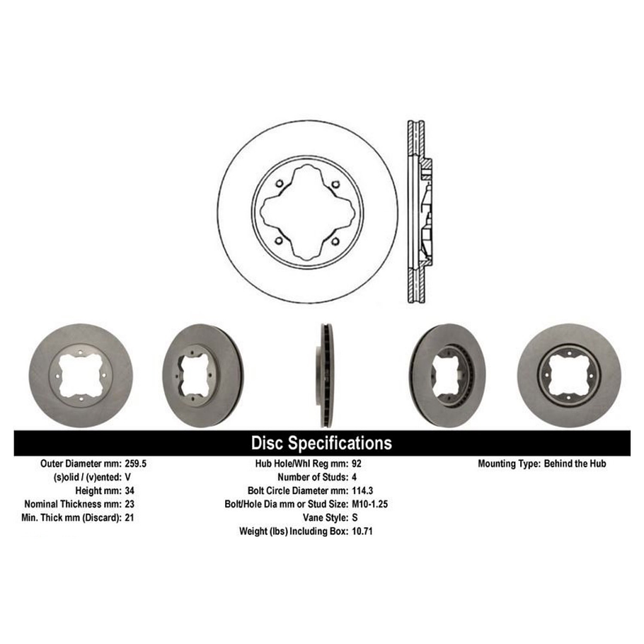 Disco Freno Honda Accord 1990-1993 Delantero 4