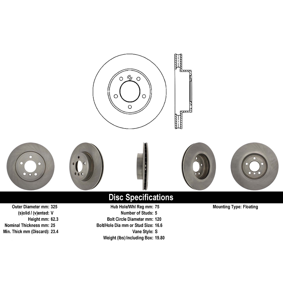 Disco Freno BMW X3 20i 2004-2010 Delantero 2