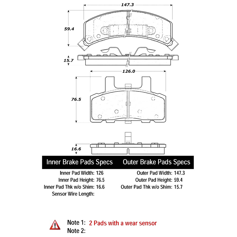 Pastillas Freno Chevrolet Tahoe 1992-2000 Delantero 4