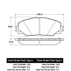 Pastillas Freno Lexus HS250h 2009-2018 Delantero 3