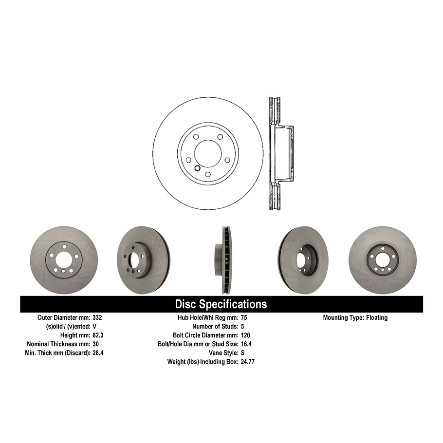 Disco Freno MOTAQUIP LVBD1605 4