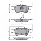 Pastillas Freno Mercedes Benz E500 2003-2009 Trasero 3