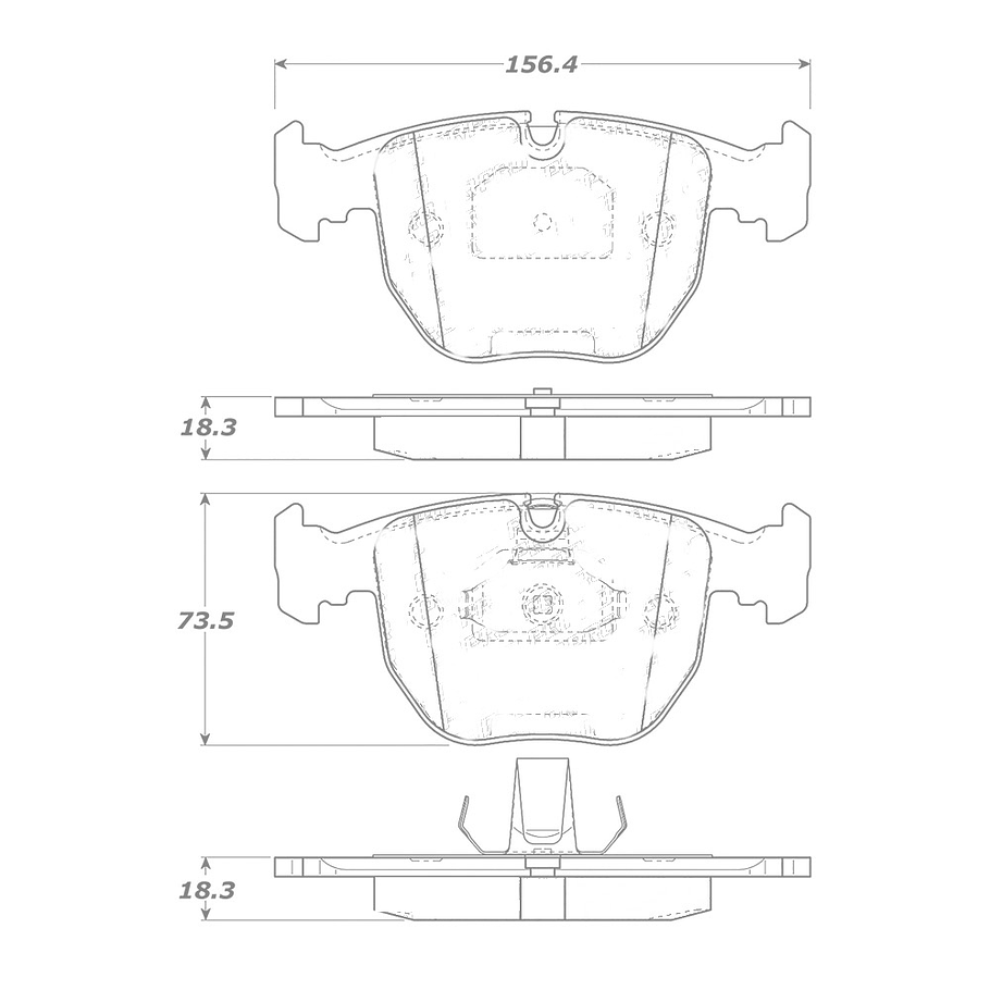Pastillas Freno BMW X5 3.0d 2000-2006 Delantero 4