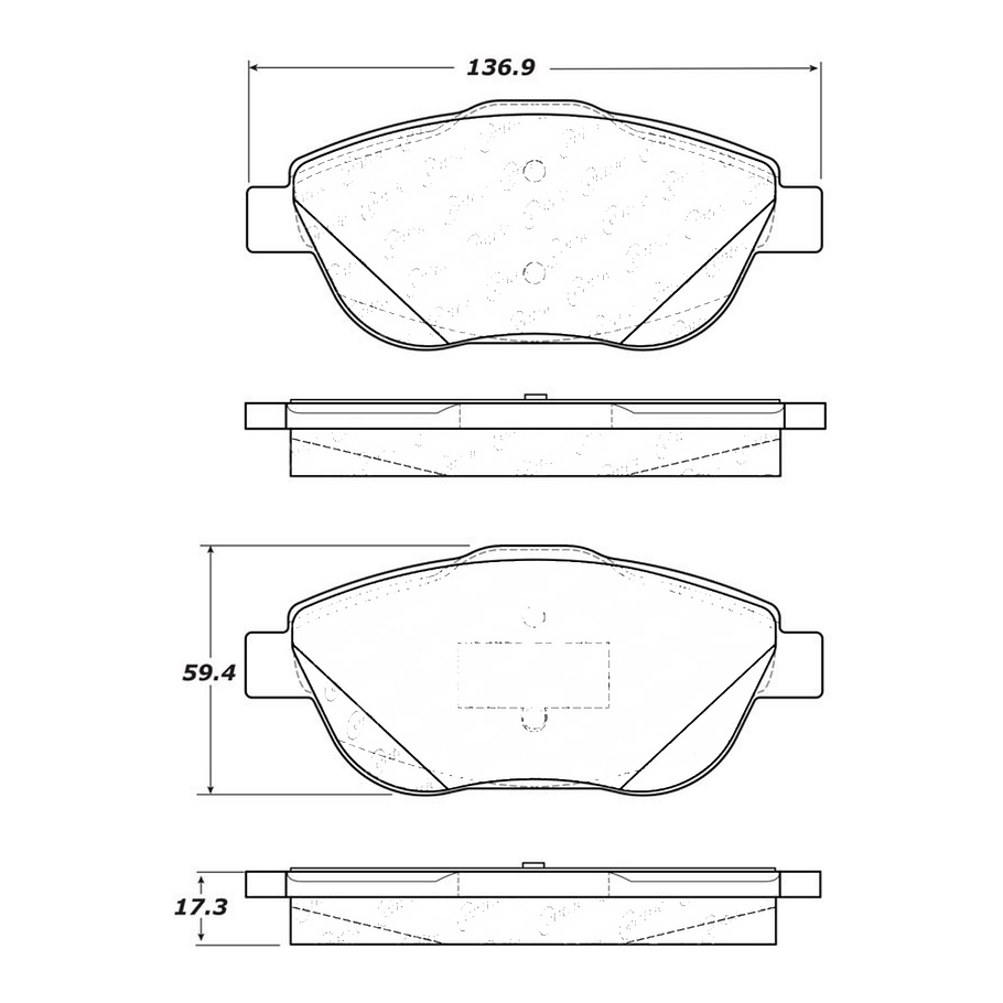 Pastillas Freno Citroën DS3 2009-2016 Delantero 4
