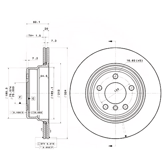 Disco Freno MOTAQUIP LVBD1671
