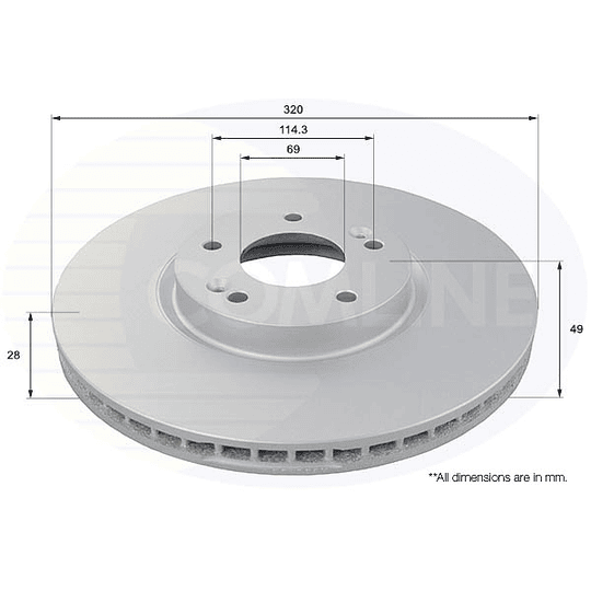 Disco Freno COMLINE ADC1096V
