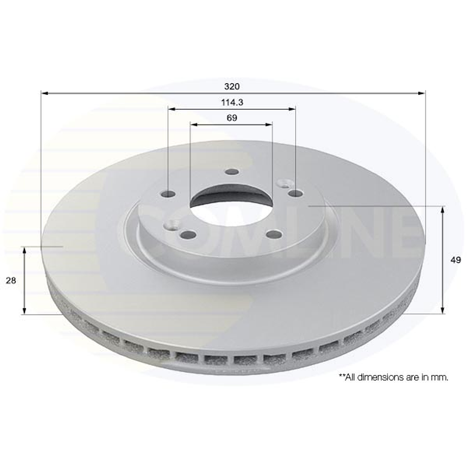 Disco Freno COMLINE ADC1096V 