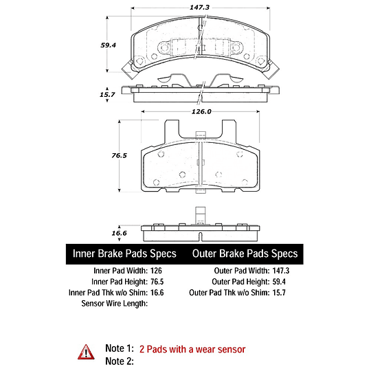Pastillas Freno GMC Safari 1995-2005 Delantero