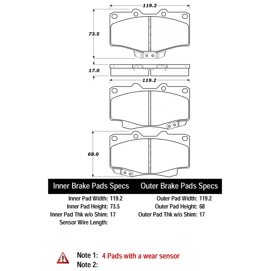 Pastillas Freno C-TEK 103.04360 1