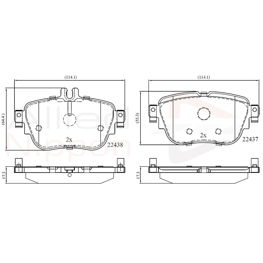 Pastillas Freno Mercedes Benz E400 2017-2023 Trasero 3