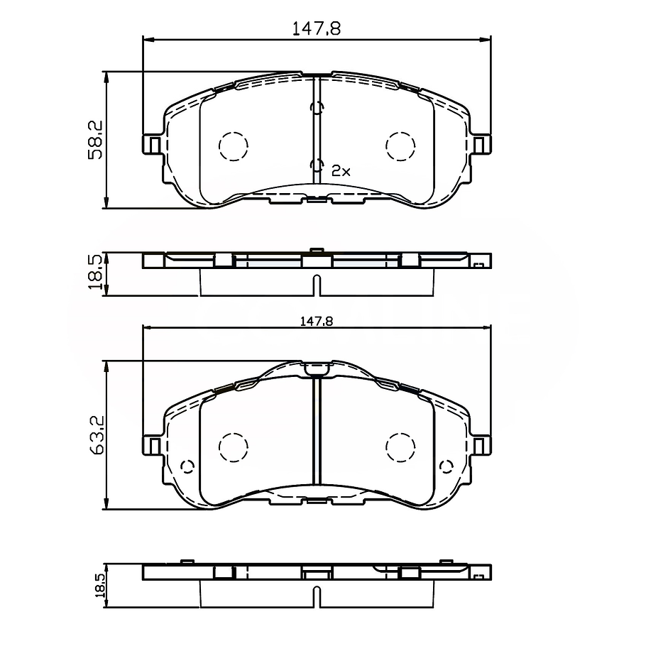 Pastillas Freno Peugeot 308 2013-2021 Delantero 3