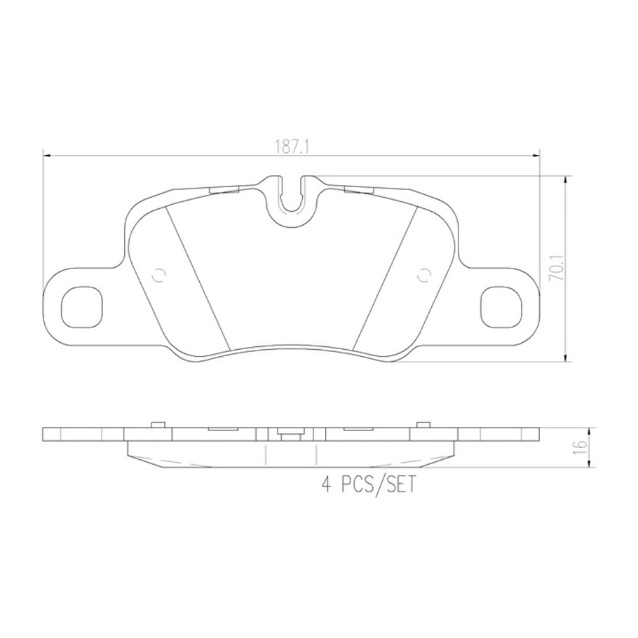 Pastillas Freno Porsche Panamera 2010-2016 Trasero 2