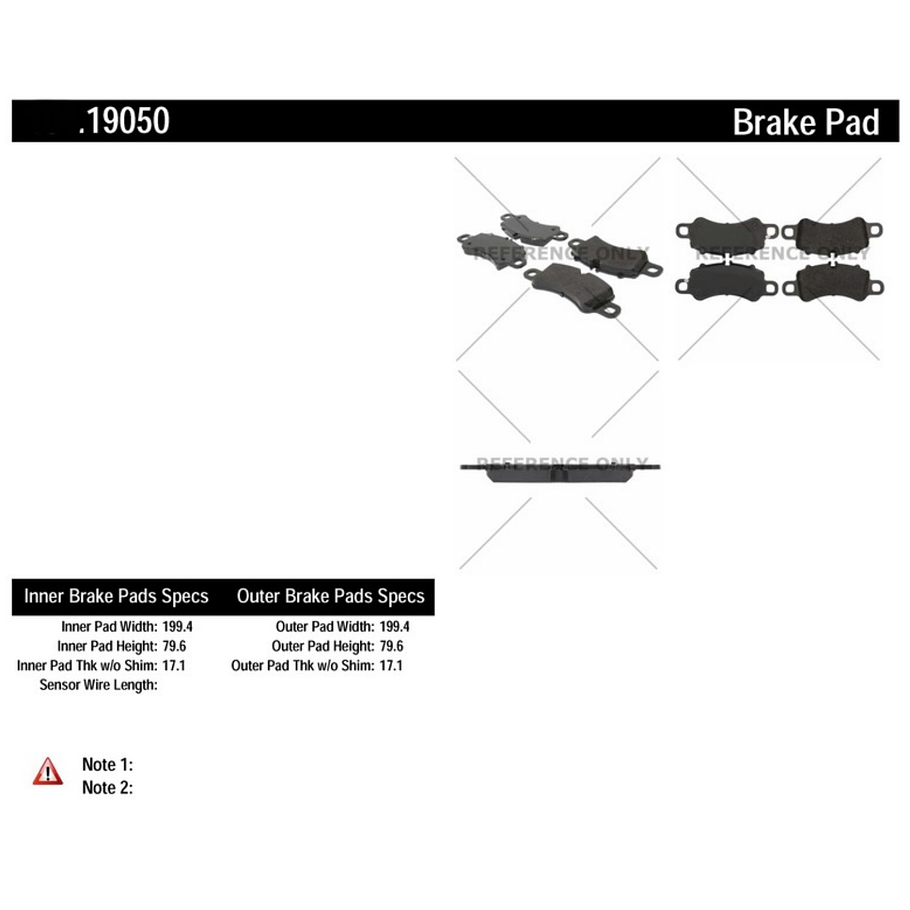 Pastillas Freno CENTRIC 300.19050 3