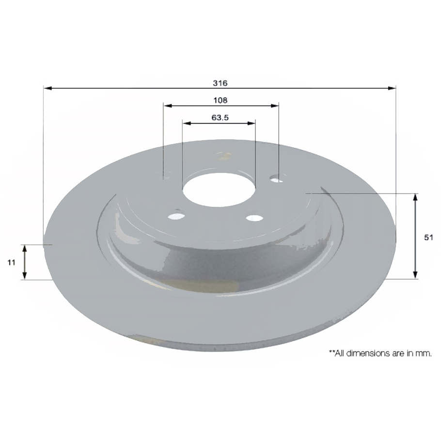 Disco Freno Ford Escape 2013-2019 Trasero 4