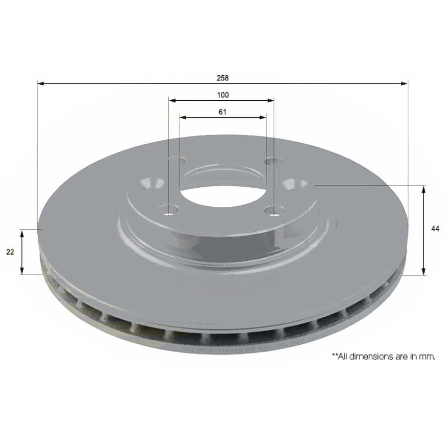 Disco Freno MOTAQUIP LVBD1643 1