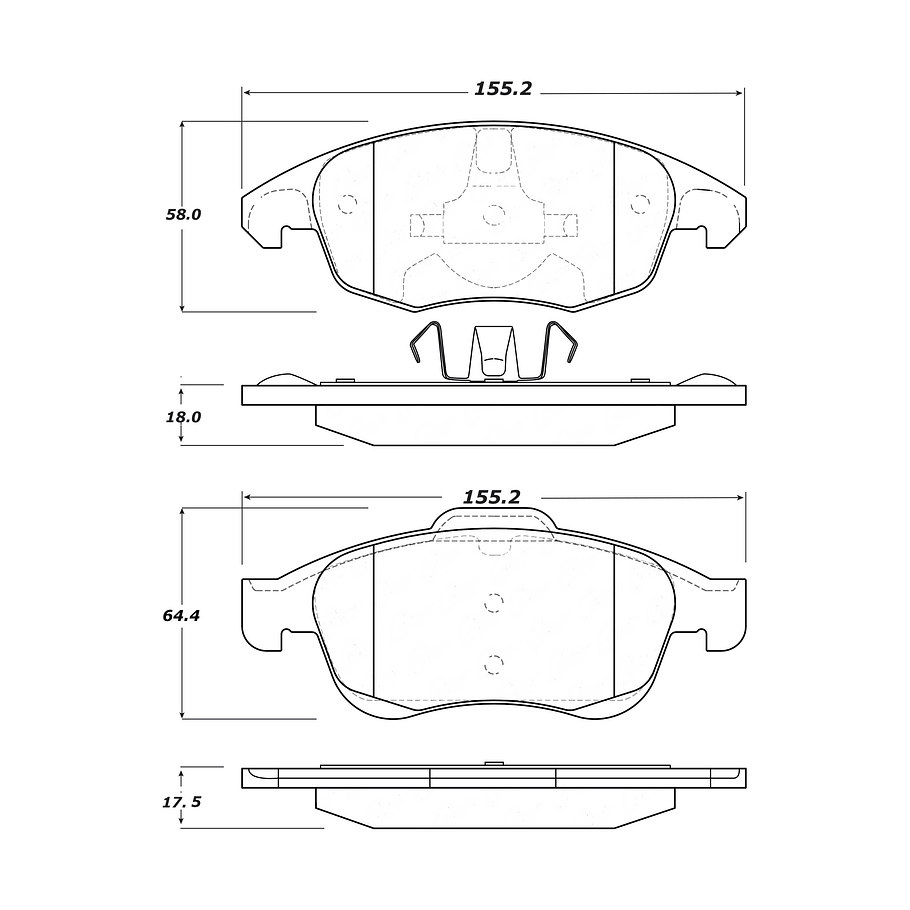 Pastillas Freno Citroën DS4 2010-2015 Delantero 3
