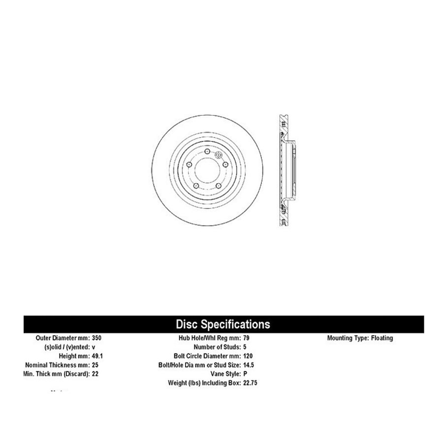 Disco Freno Land Rover Discovery 2017-2023 Trasero 4