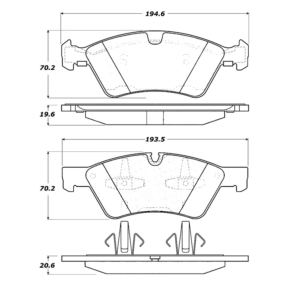 Pastillas Freno Mercedes Benz ML320 2006-2011 Delantero 4
