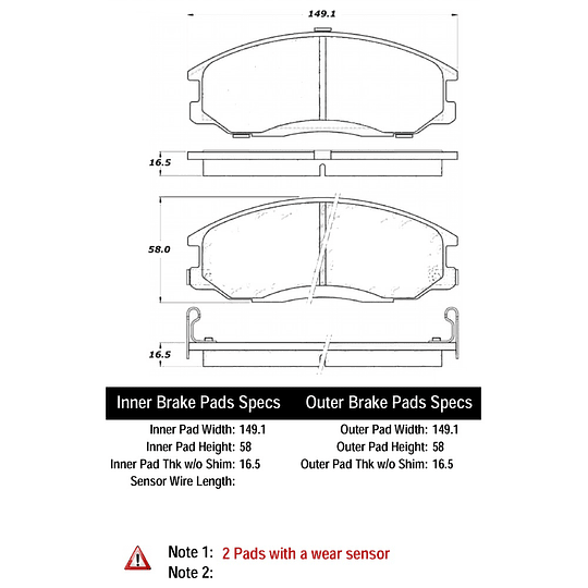 Pastillas Freno Kia Carnival 1998-2005 Delantero