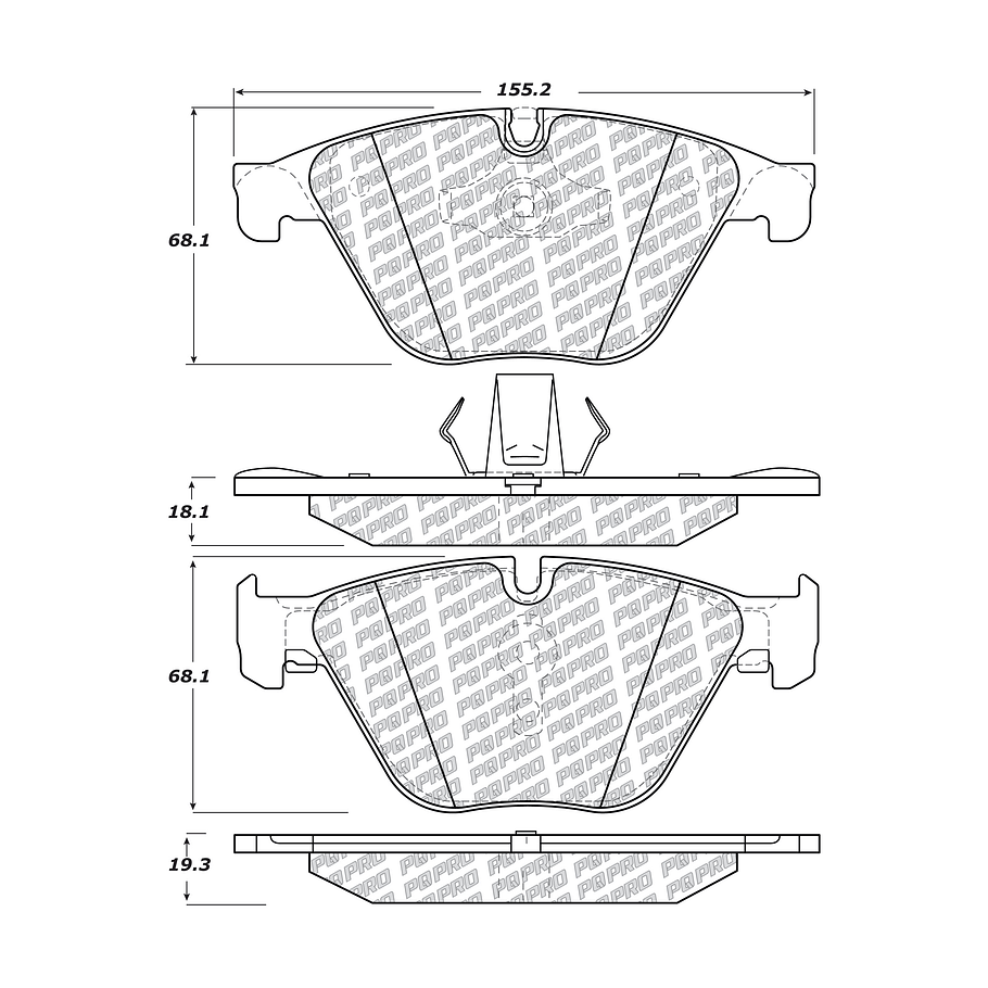Pastillas Freno BMW 528i 2017-2023 Delantero 3