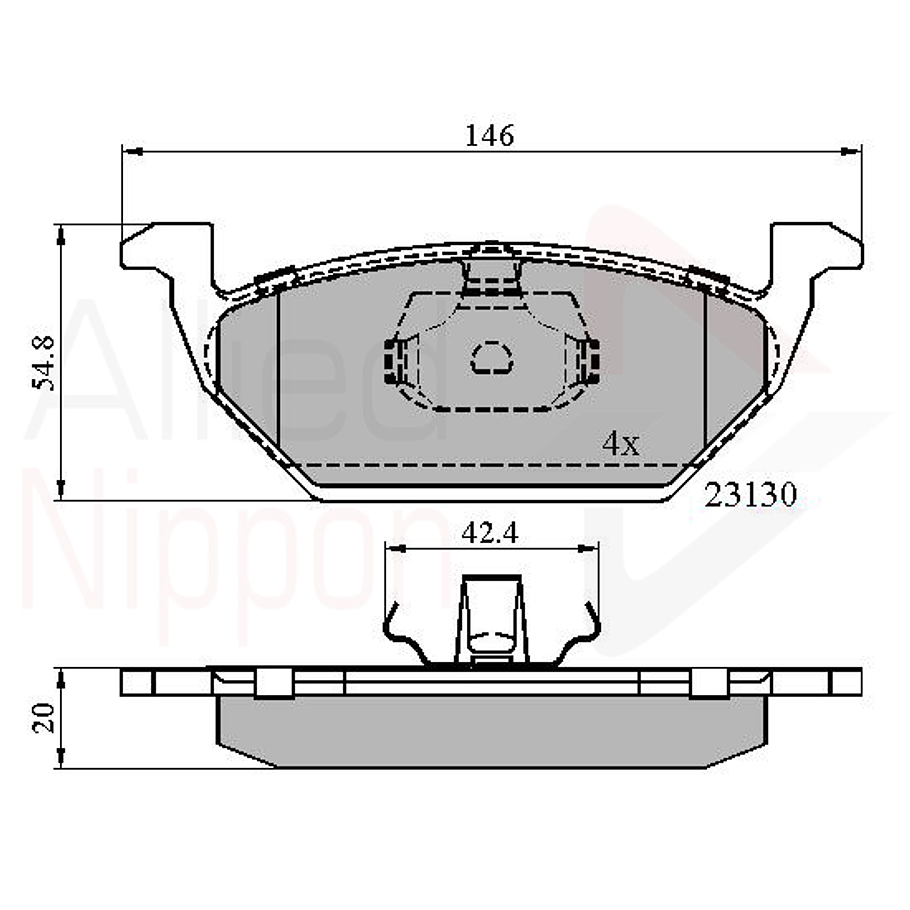 Pastillas Freno Volkswagen Gol 2009-2023 Delantero 4