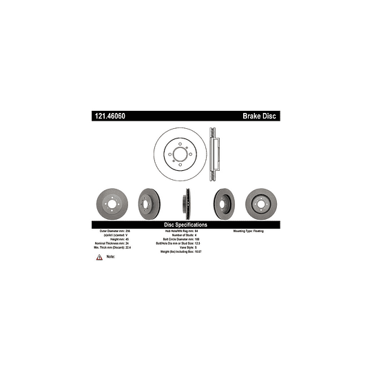 Disco Freno C-TEK 121.46060