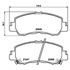 Pastillas Freno Mitsubishi Eclipse Cross 2018-2021 Delantero 3
