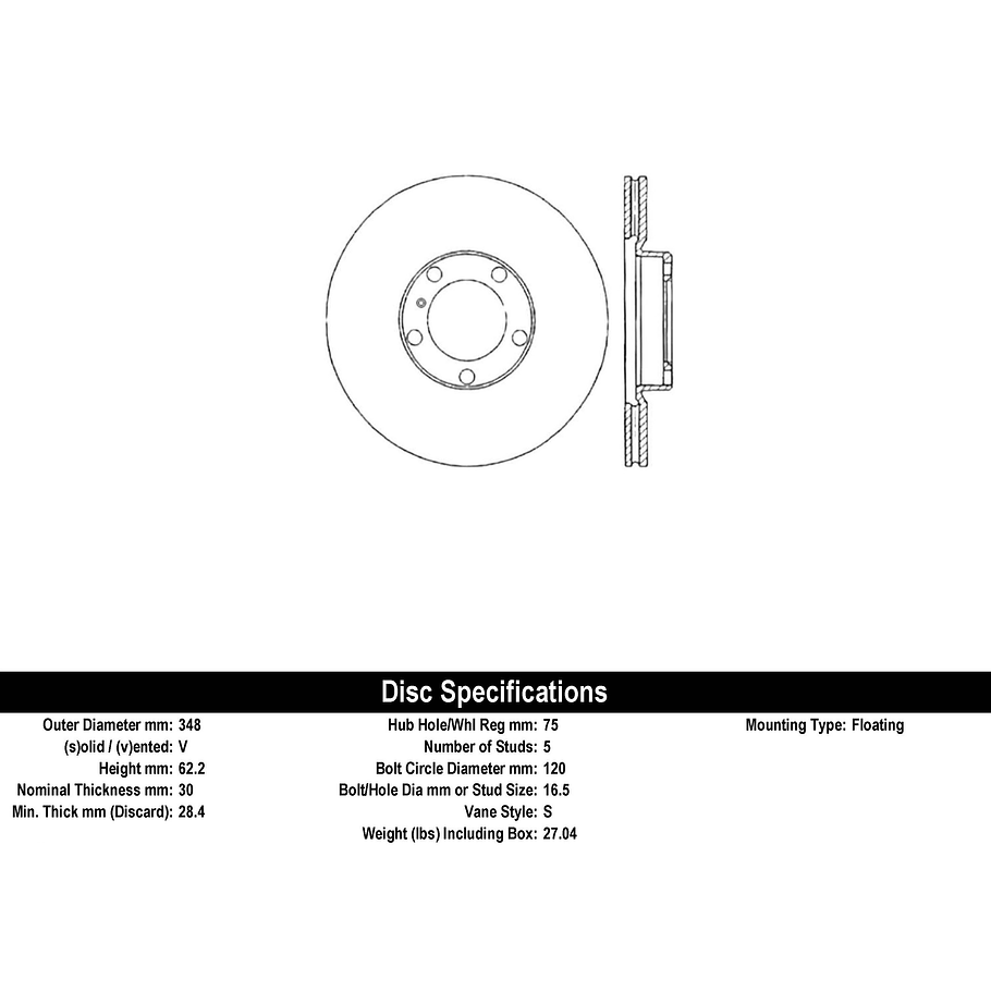 Disco Freno BMW X5 3.5i 2007-2013 Delantero 2