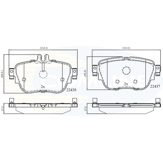 Pastillas Freno Mercedes Benz E220d 2017-2023 Trasero
