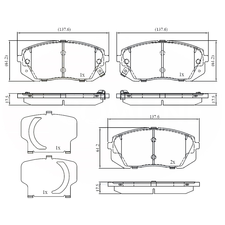 Pastillas Freno Hyundai Tucson 2016-2021 Delantero 3