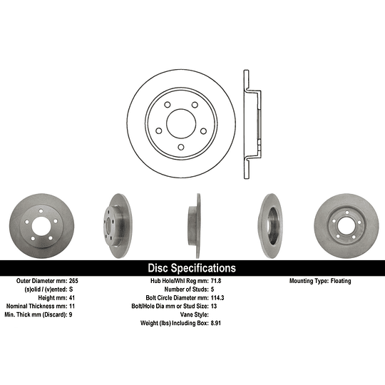 Disco Freno ALLIED NIPPON AND6099