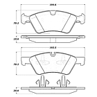 Pastillas Freno Mercedes Benz E400 CDI 2003-2009 Delantero 2
