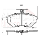 Pastillas Freno Volkswagen Corrado 1988-1995 Delantero 4