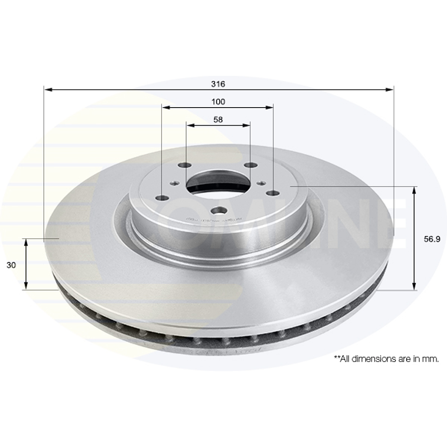 Disco Freno COMLINE ADC0824V 4