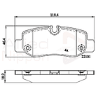 Pastillas Freno Mercedes Benz Vito 2014-2023 Trasero 4
