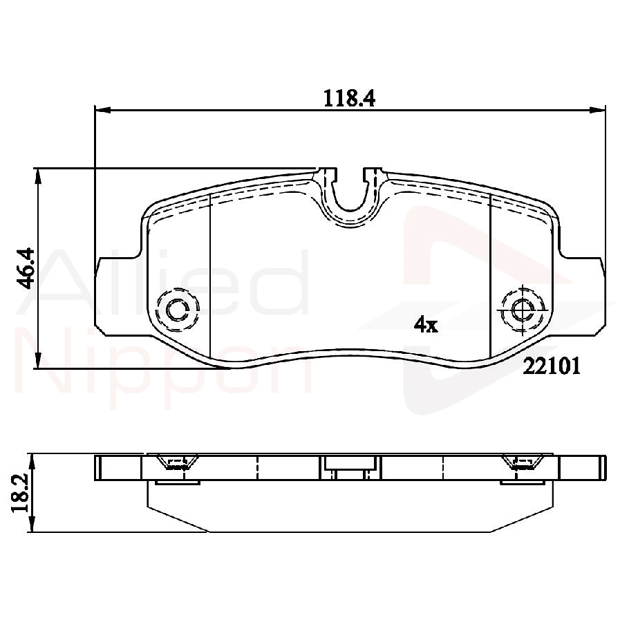 Pastillas Freno Mercedes Benz Vito 2014-2023 Trasero 4