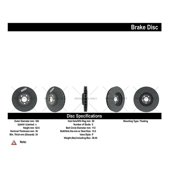 Disco Freno POWERSTOP EBR1649