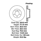 Disco Freno STOPTECH 320.34070H 1