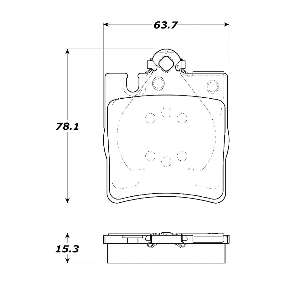 Pastillas Freno Mercedes Benz C350 2001-2007 Trasero 4