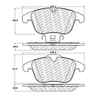 Pastillas Freno Jaguar XF 2007-2015 Delantero 3