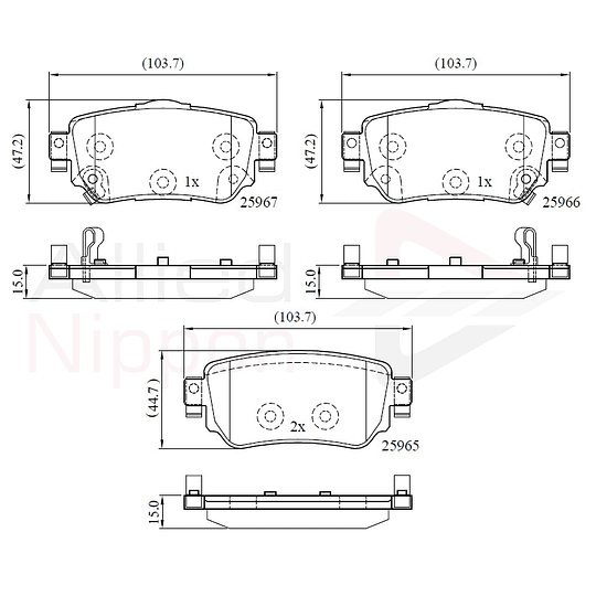 Pastillas Freno ALLIED NIPPON ADB32277