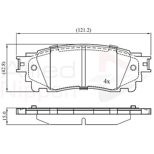 Pastillas Freno ALLIED NIPPON ADB02460