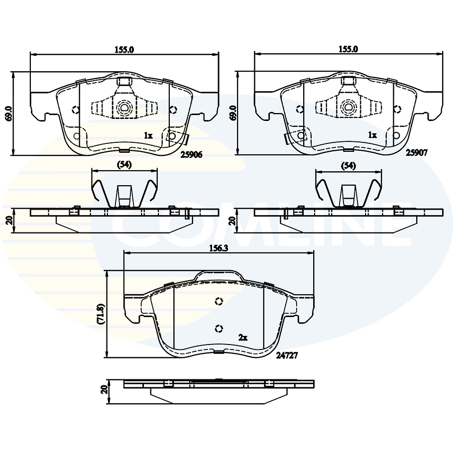 Pastillas Freno COMLINE CBP32280 2