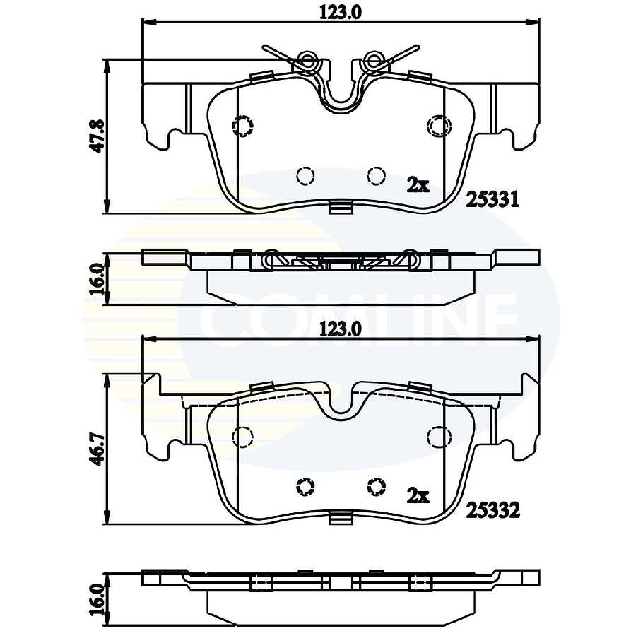 Pastillas Freno BMW X1 25d xDrive 2015-2022 Trasero 3