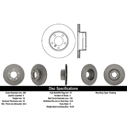 Disco Freno COMLINE ADC1705V