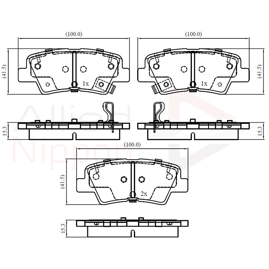 Pastillas Freno Kia Optima 2015-2020 Trasero 4