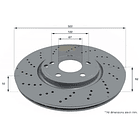 Disco Freno Mercedes Benz CLS400 2010-2018 Delantero 3